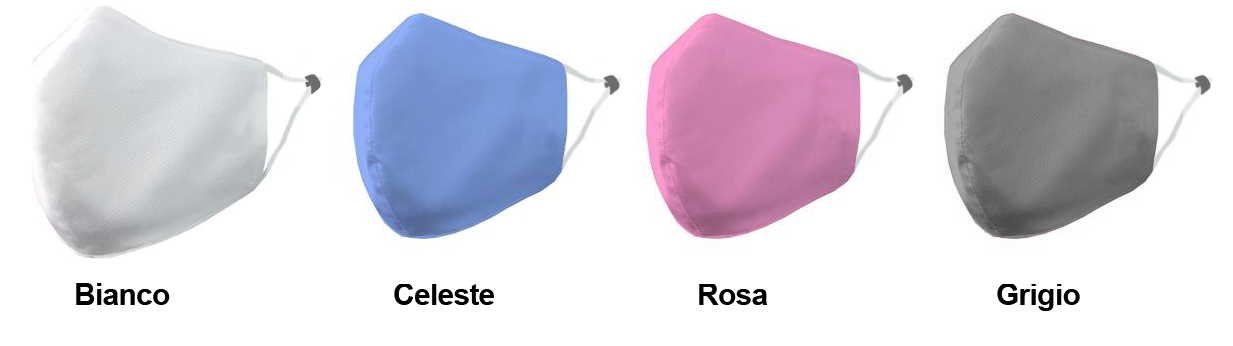 colorazioni DONY MASK Bianco, Celeste, Rosa, Grigio